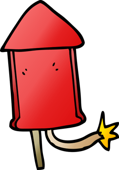 cartoon doodle firework png