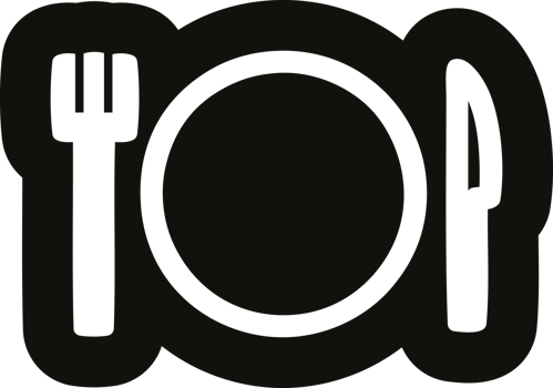 knife fork and plate icon symbol png