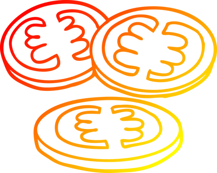 warm gradient line drawing of a sliced tomatoes cartoon png