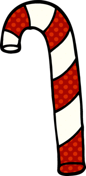 cartoon doodle striped candy cane png