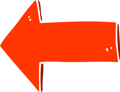 flat color style cartoon arrow png
