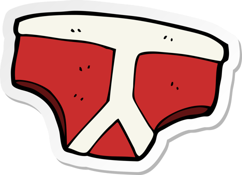 sticker of a cartoon underpants png
