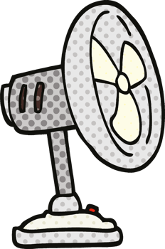 comic book style cartoon desktop fan png