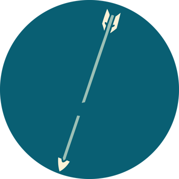iconic tattoo style image of an arrow png