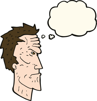cartoon angry face with thought bubble png