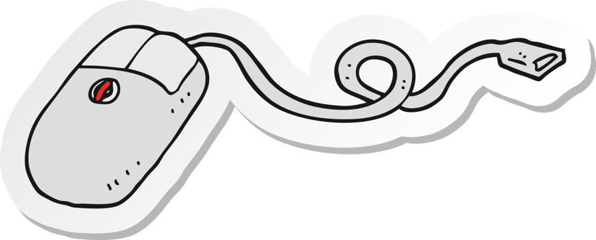 sticker of a cartoon computer mouse png