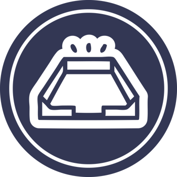 empty in tray circular icon symbol png