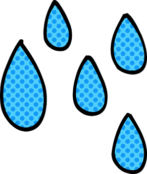 cartoon doodle rain drop png