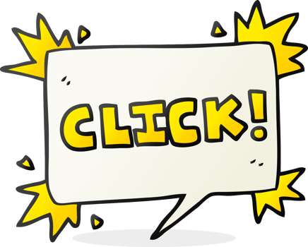 hand drawn cartoon click sign png