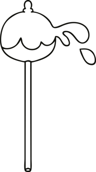 line drawing quirky cartoon toffee apple png