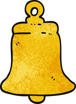 cartoon doodle ringing bell png