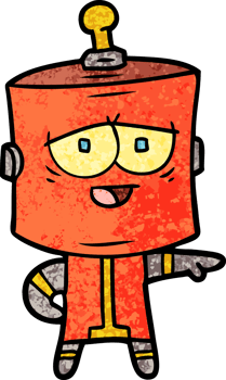 cartoon robot drawing png