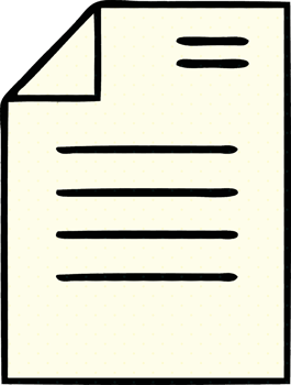 comic book style cartoon of a sheet of paper png