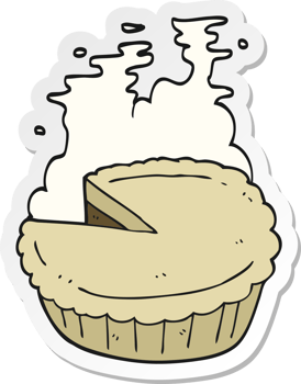 sticker of a cartoon pie png