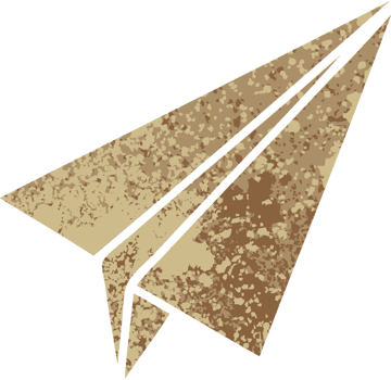 retro illustration style cartoon of a paper aeroplane png