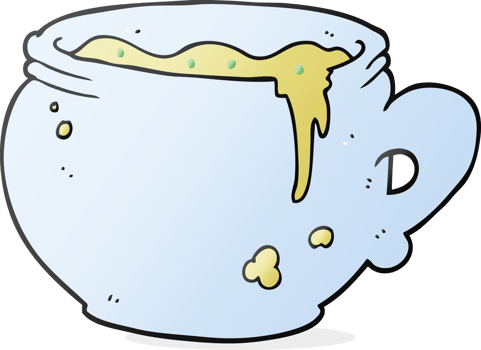 hand drawn cartoon mug of soup png