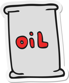 sticker of a cartoon oil drum png