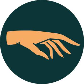 tattoo style icon of a hand png