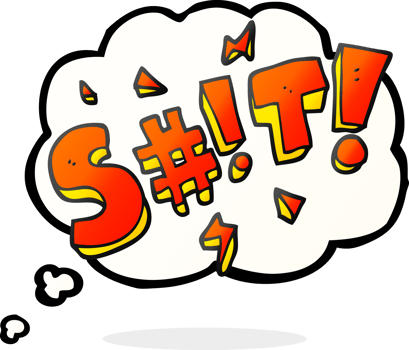 thought bubble cartoon obscured swearword png