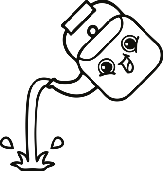 line drawing cartoon pouring kettle png