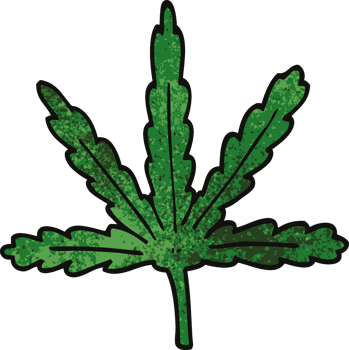 cartoon doodle marijuana leaf png