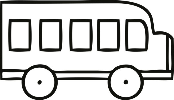 line drawing cartoon school bus png