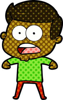 cartoon shocked man drawing png