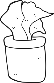 black and white cartoon box of tissues png