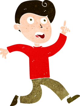 cartoon boy panicking png