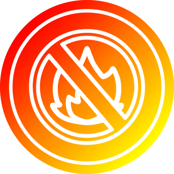 no flames circular in hot gradient spectrum png