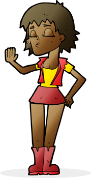 cartoon cool girl png