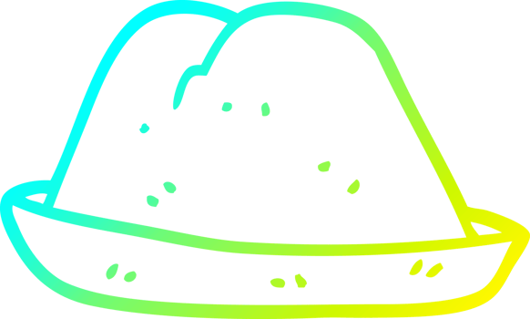 cold gradient line drawing cartoon hat png