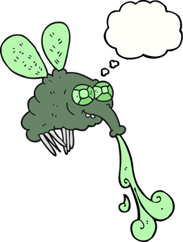 thought bubble cartoon gross fly png