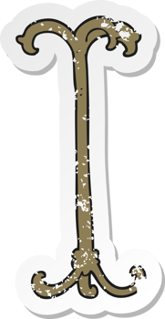 retro distressed sticker of a cartoon coat stand png