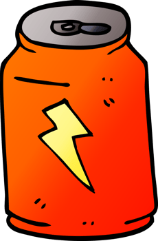 cartoon doodle energy drink png