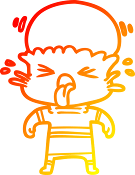 warm gradient line drawing weird cartoon alien png