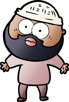 cartoon bearded man drawing png