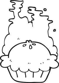 black and white cartoon pie png