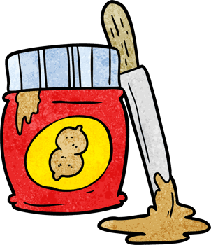 cartoon jar of peanut butter drawing png
