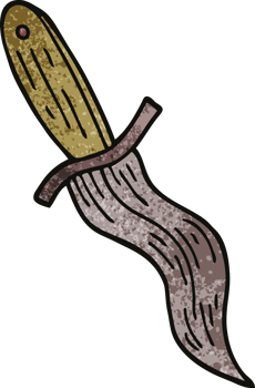 cartoon doodle tattoo dagger symbol png