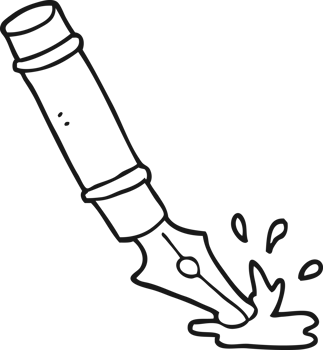 cartoon fountain pen png
