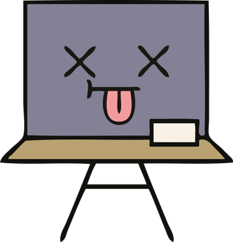 cute cartoon chalkboard png