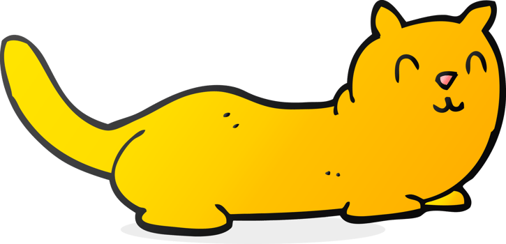 freehand drawn cartoon cat drawing png