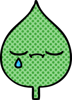 comic book style cartoon expressional leaf png