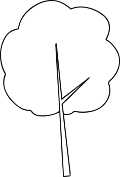 quirky line drawing cartoon tree png