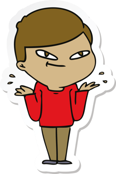 sticker of a cartoon boy png