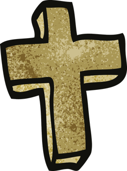 cartoon doodle wood cross png