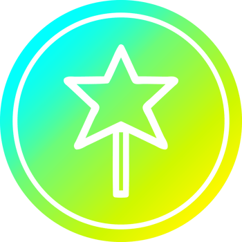 magic wand circular in cold gradient spectrum png