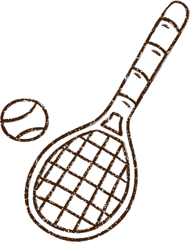 Tennis Racket Charcoal Drawing png
