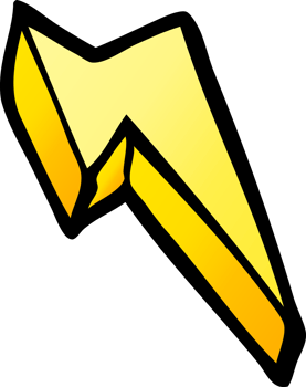cartoon doodle decorative lightning bolt png